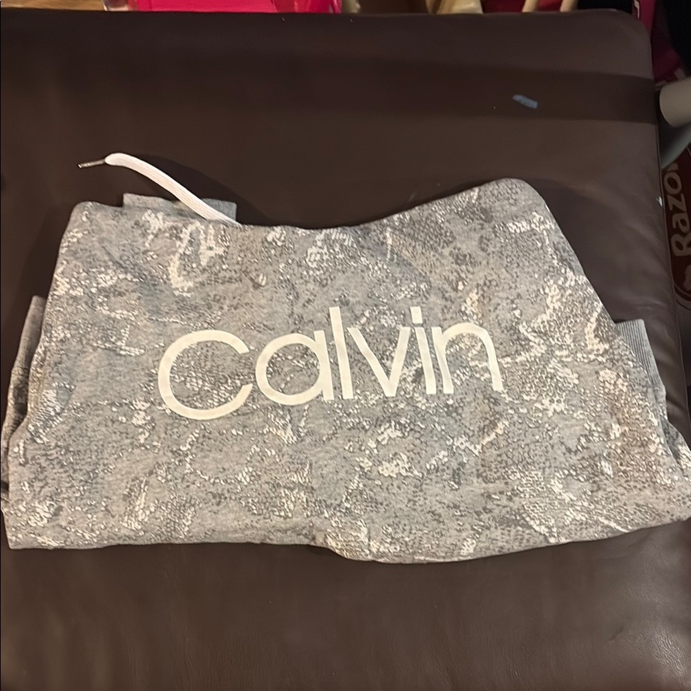 Calvin Gray Snakeskin Print Sweatoutfit